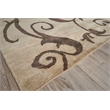 Metro Hand-Knotted Wool/Viscose Beige/Brown 6'x9' Area Rug