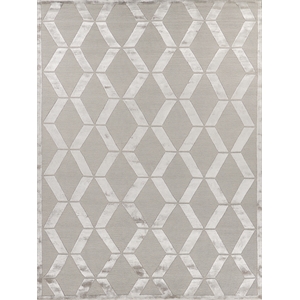 Metro Velvet Hand-Knotted Wool/Viscose Silver 8'x10' Area Rug