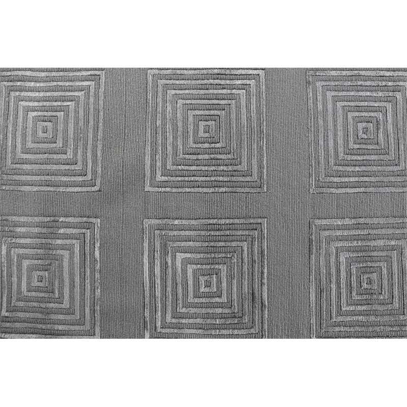 Metro Velvet Hand-Knotted Wool/Viscose Light Blue 10'x14' Area Rug