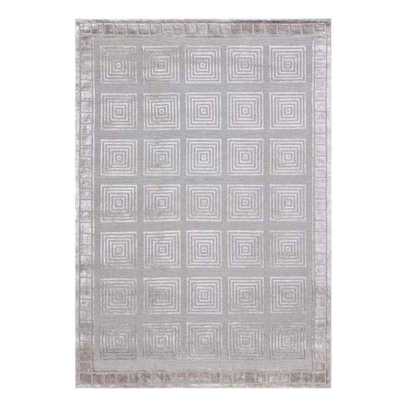 Metro Velvet Hand-Knotted Wool/Viscose Silver 14'x18' Area Rug