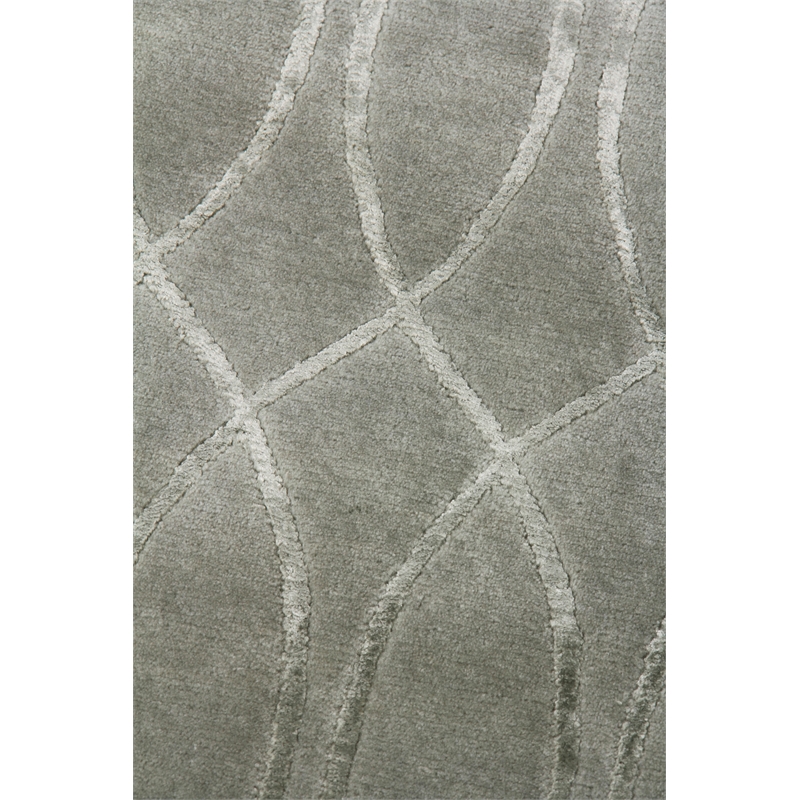 Metro Velvet Hand-Knotted Wool/Viscose Blue 14'x18' Area Rug