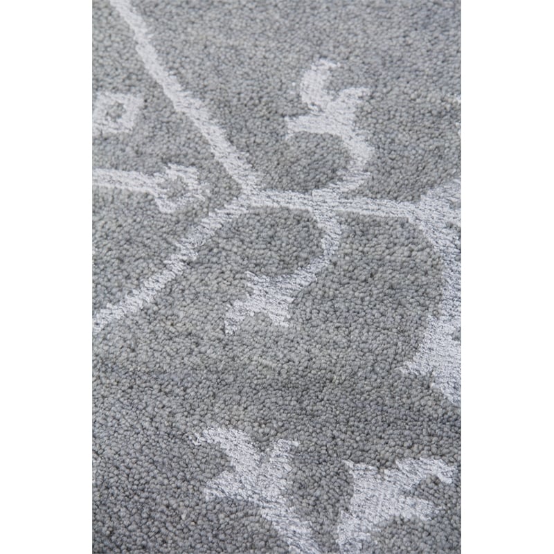 Milano Velvet Hand-Knotted Wool/Bamboo Silk Light Blue 9'x10' Area Rug