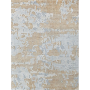 Mineral Handloomed Wool/Bamboo Silk Silver/Gold 9'x12' Area Rug