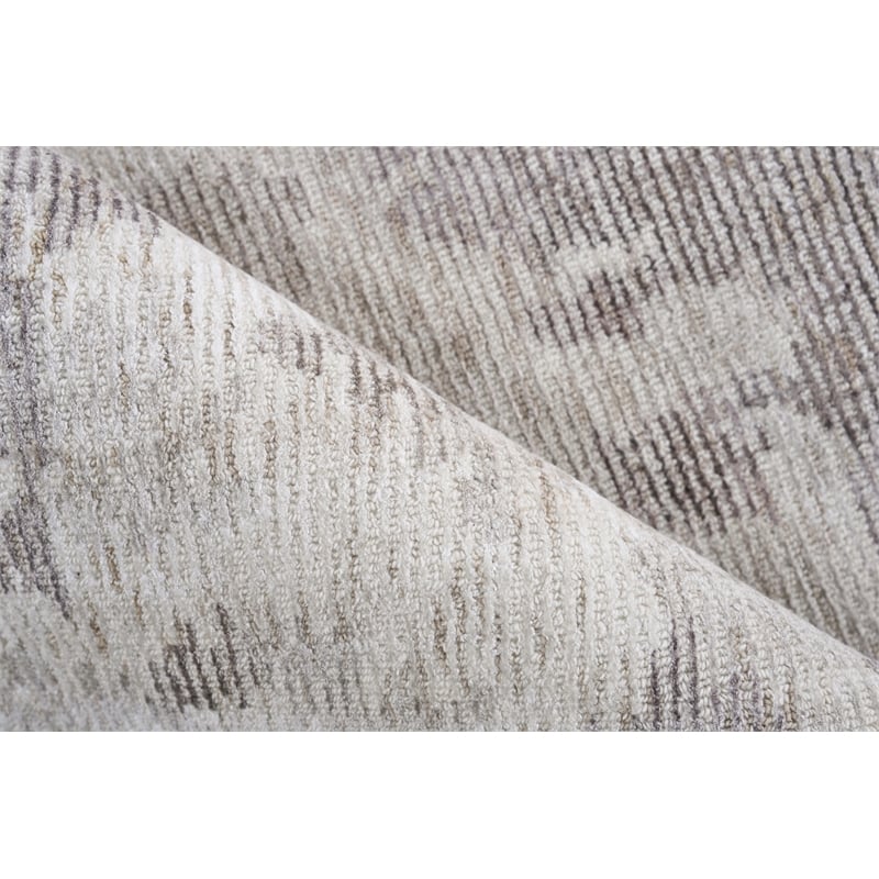 Mineral Handloomed Wool/Bamboo Silk Brown 12'x15' Area Rug