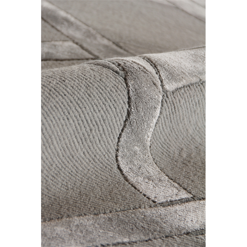 Metro Velvet Hand-Knotted Wool/Viscose Light Blue 9'x12' Area Rug