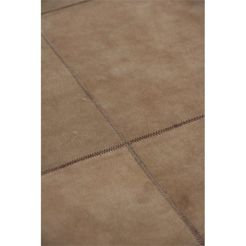 Metro Velvet Hand-Knotted Wool/Viscose Light Beige 6'x9' Area Rug