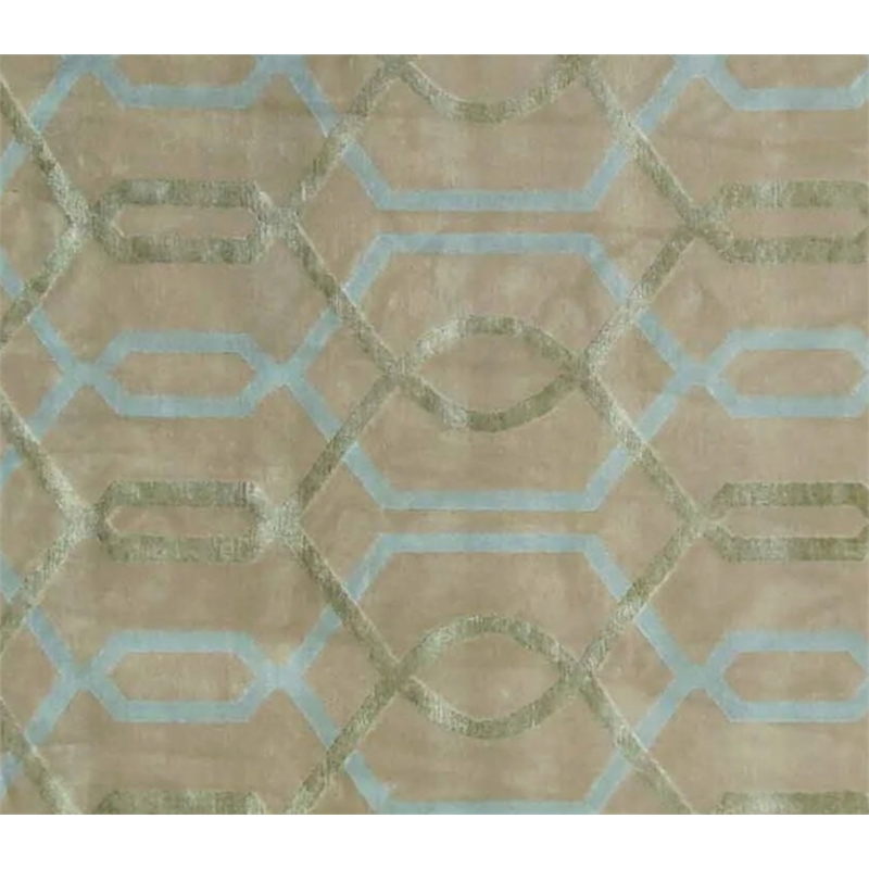 Metro Velvet Hand-Knotted Wool/Viscose Beige 8'x10'6