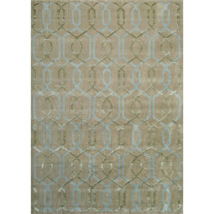 Metro Velvet Hand-Knotted Wool/Viscose Beige 8'x10'6&quot Area Rug