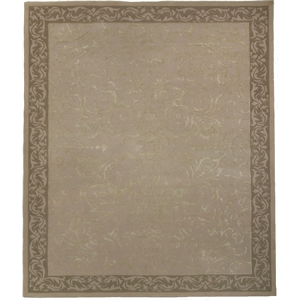 Metro Velvet Hand-Knotted Wool/Viscose Beige 10'x14' Area Rug