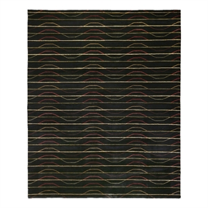 Metropolitan Hand-Knotted New Zealand Wool Black 9'x10' Area Rug