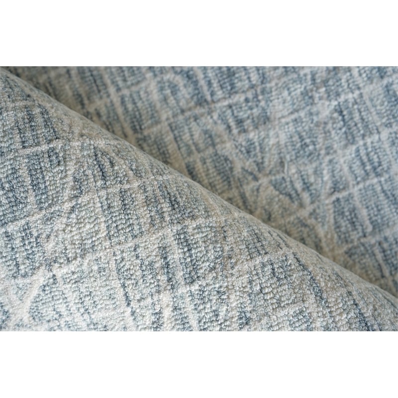 Miami Hand-Tufted New Zealand Wool Silver 10'x14' Area Rug