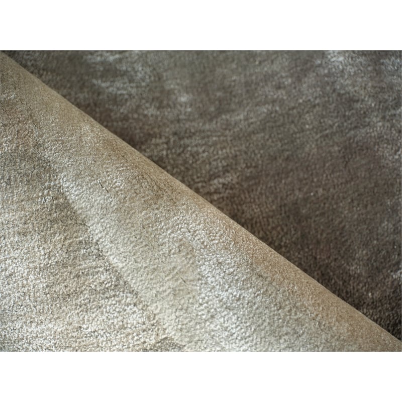 Mitomo Hand-Tufted Wool/Viscose Taupe 10'x14' Area Rug