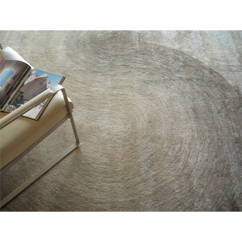 Mitomo Hand-Tufted Wool/Viscose Taupe 10'x14' Area Rug