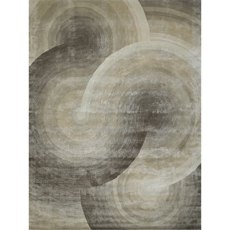 Mitomo Hand-Tufted Wool/Viscose Taupe 10'x14' Area Rug