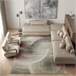 Mitomo Hand-Tufted Wool/Viscose Taupe 4'x6' Area Rug