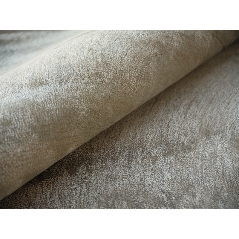 Mitomo Hand-Tufted Wool/Viscose Taupe 6'x9' Area Rug