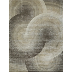 Mitomo Hand-Tufted Wool/Viscose Taupe 6'x9' Area Rug