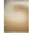 Mitomo Hand-Tufted Wool/Viscose Light Beige/Ivory 9'x12' Area Rug