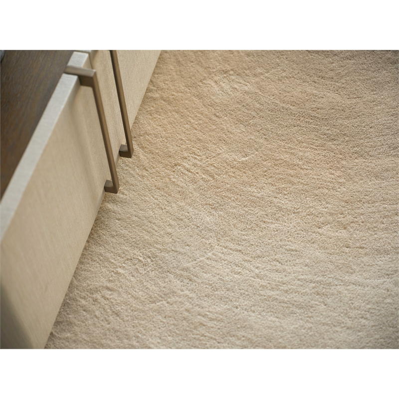 Mitomo Hand-Tufted Wool/Viscose Light Beige/Ivory 9'x12' Area Rug