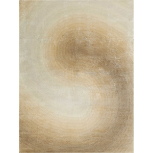 Mitomo Hand-Tufted Wool/Viscose Light Beige/Ivory 9'x12' Area Rug