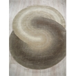 Mitomo Hand-Tufted Wool/Bamboo Silk Taupe 5'x7' Shape Area Rug