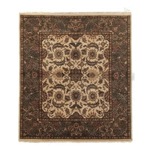 Moghul Hand-Knotted New Zealand Wool Ivory/Sage 9'x10' Area Rug