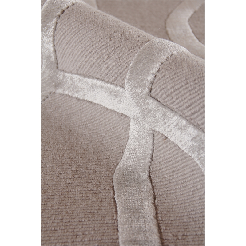 Metro Velvet Hand-Knotted Wool/Viscose Light Silver 6'x9' Area Rug