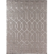 Metro Velvet Hand-Knotted Wool/Viscose Light Silver 6'x9' Area Rug