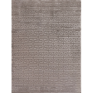 Metro Velvet Hand-Knotted Wool/Viscose Light Silver 12'x15' Area Rug