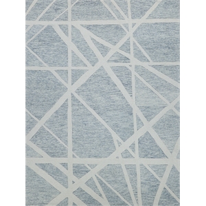 Miami Hand-Tufted New Zealand Wool Silver/Ivory 12'x15' Area Rug