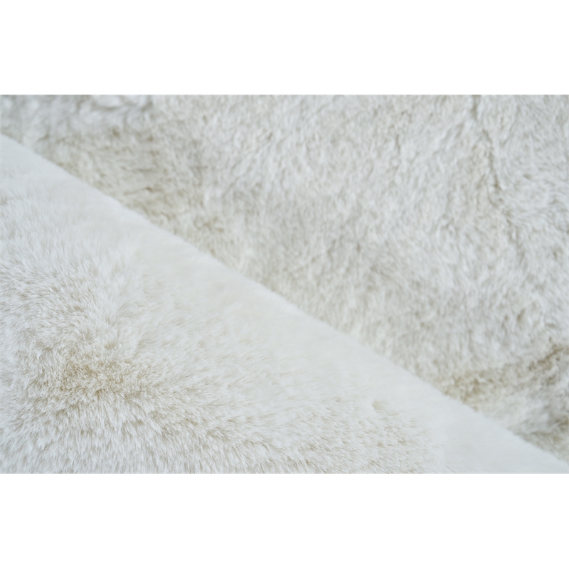 Mink Hand-Tufted Polyacrylic Ivory 12'x15' Area Rug