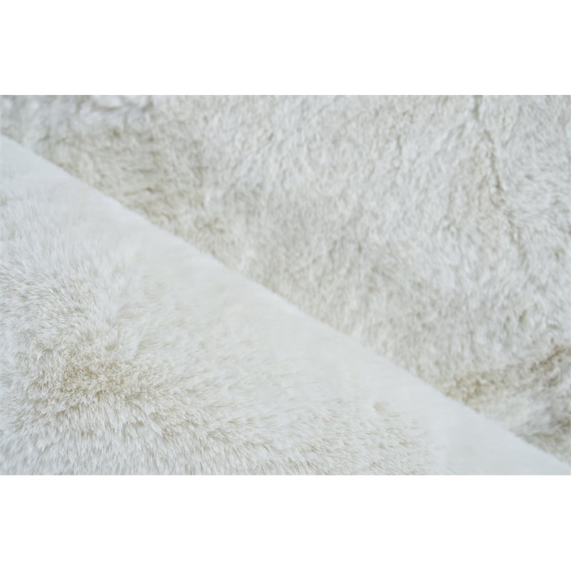 Mink Hand-Tufted Polyacrylic Ivory 9'x12' Area Rug