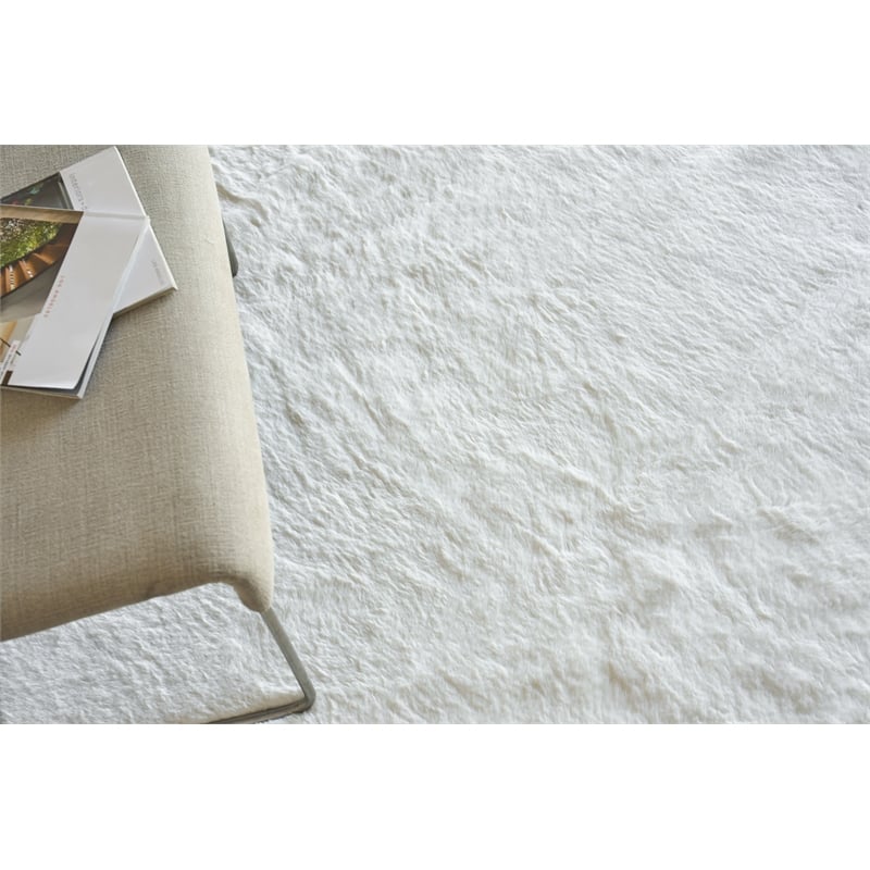 Mink Hand-Tufted Polyacrylic Ivory 9'x12' Area Rug