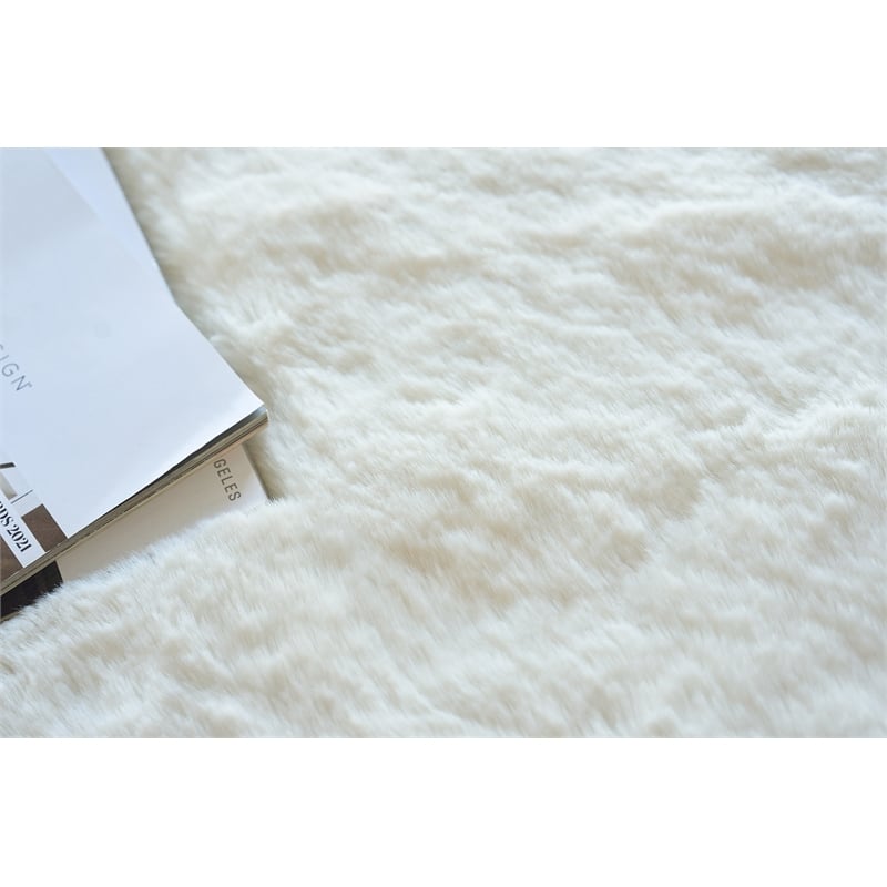 Mink Hand-Tufted Polyacrylic Ivory 9'x12' Area Rug