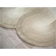 Mitomo Hand-Tufted Wool/Bamboo Silk Pearl 5'x7' Shape Area Rug