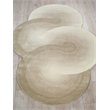 Mitomo Hand-Tufted Wool/Bamboo Silk Pearl 5'x7' Shape Area Rug