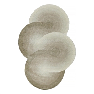 Mitomo Hand-Tufted Wool/Bamboo Silk Pearl 5'x7' Shape Area Rug