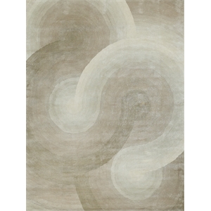 Mitomo Hand-Tufted Wool/Bamboo Silk Pearl 6'x9' Area Rug