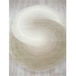 Mitomo Hand-Tufted Wool/Bamboo Silk Pearl 5'x7' Shape Area Rug