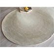 Mitomo Hand-Tufted Wool/Bamboo Silk Pearl 5'x7' Shape Area Rug