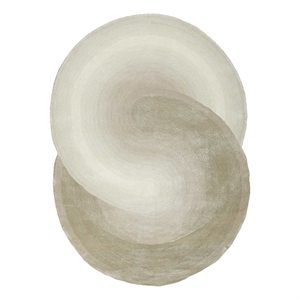 Mitomo Hand-Tufted Wool/Bamboo Silk Pearl 5'x7' Shape Area Rug