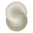 Mitomo Hand-Tufted Wool/Bamboo Silk Pearl 5'x7' Shape Area Rug
