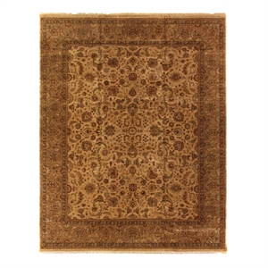 Moghul Hand-Knotted New Zealand Wool Wheat/Camel 14'x18' Area Rug