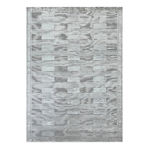 Metro Velvet Hand-Knotted Wool/Viscose Silver 8'x10' Area Rug