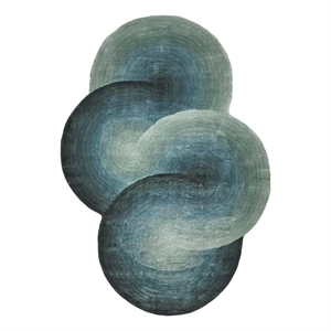 Mitomo Hand-Tufted Wool/Bamboo Silk Sea Green 5'x7' Shape Area Rug