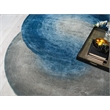 Mitomo Hand-Tufted Wool/Bamboo Silk Navy/Gray 5'x7' Shape Area Rug