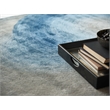 Mitomo Hand-Tufted Wool/Bamboo Silk Navy/Gray 5'x7' Shape Area Rug