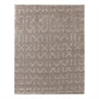 Metro Velvet Hand-Knotted Wool/Viscose Light Beige 5'x7' Area Rug