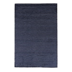 Metro Velvet Hand-Knotted Wool/Viscose Blue 9'x12' Area Rug