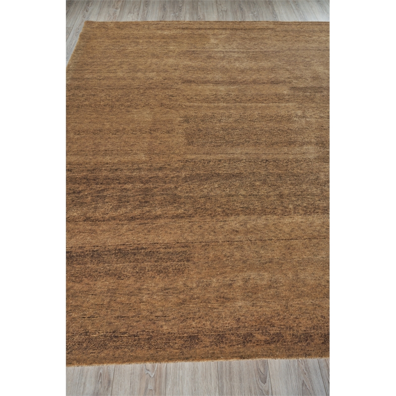 Metro Velvet Hand-Knotted Wool/Viscose Beige 9'x10' Area Rug